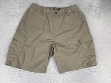 REI Shorts Mens Large Beige Nylon Cargo Hiking 9" UPF 50 Elastic Waist Pockets