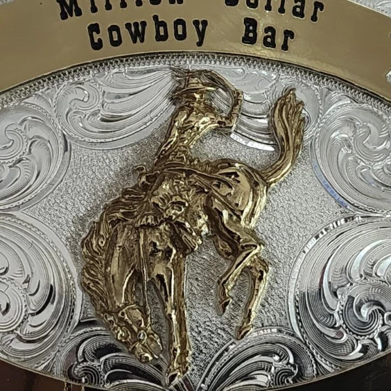 VTG Million Dollar Cowboy Bar Jackson Hole Wyoming Belt Buckle Nice!!! - Image 2 of 4