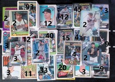 (348) CARD RC + BASE LOT JJ Bleday Miami Marlins Oakland Athletics Reds