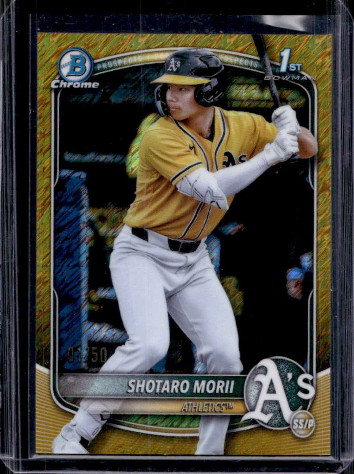 2025 Bowman Chrome Shotaro Morii Gold Shimmer Refractor 1st Prospect #1/50