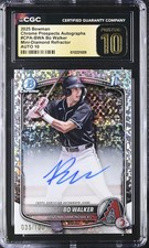 2025 Bowman Chrome Bo Walker 1st Mini-Diamond Refractor Auto/100 CGC 10 Pristine