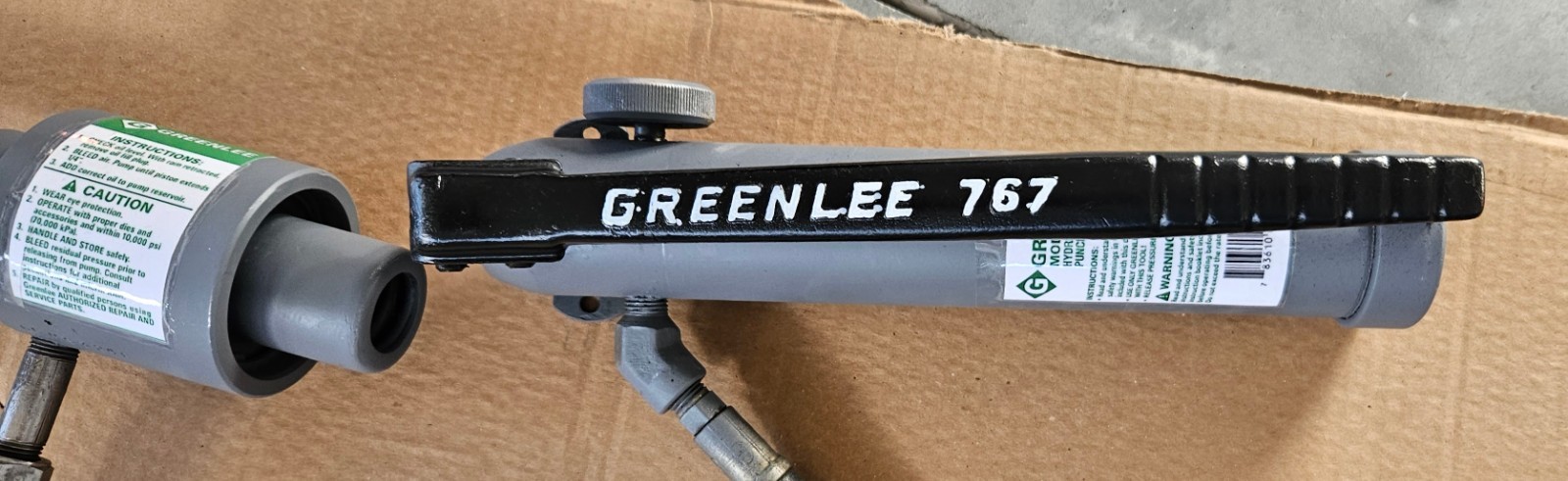 Greenlee 767 Hydraulic hand pump w/ram/hose
