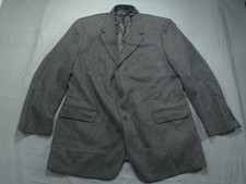Brooks Brothers Blazer Mens 46R Gray Lambswool Herringbone Sport Coat Jacket