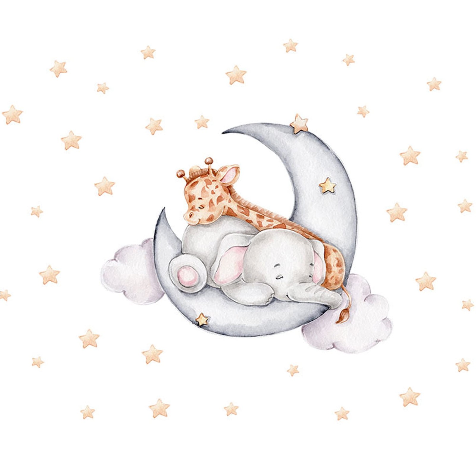 Sticker mural animaux pour décorer une chambre bébé douce et ludique