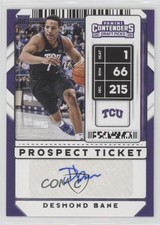 2020 Panini Contenders Draft Picks Sticker Prospect Ticket Desmond Bane Auto pe8
