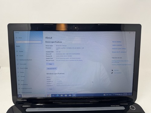 Toshiba Satellite S55-A5375 Laptop i7-4700MQ 8GB RAM 480GB SSD CD-ROM *READ* - Picture 13 of 18