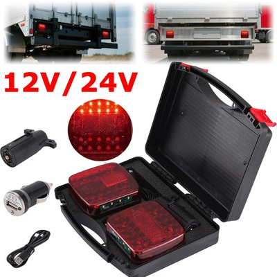 #ad #ad Wireless Magnetic Trailer Lights – Rechargeable LED TailLight Kit For Trailer $42.99