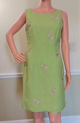 Jessica Howard Green Dress/Dragon Fly Theme/Size 8