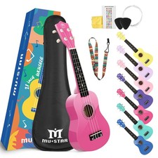 MUSTAR Soprano Ukulele Beginners Kit - 21 Inch Basswood Ukuleles for Kids, Be...