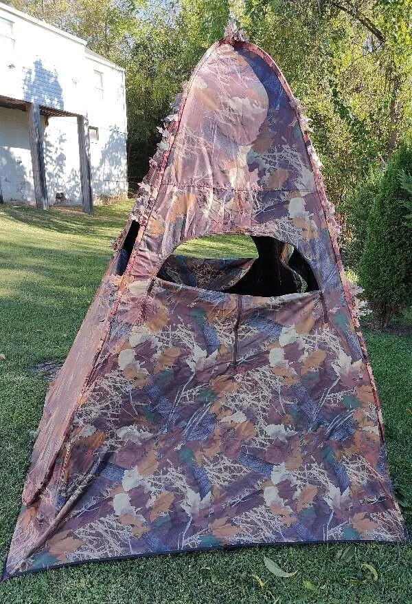 Ameristep Folding Hunting Blind Camo Multi Season Outhouse Pack-In Packable - Image 3 of 4