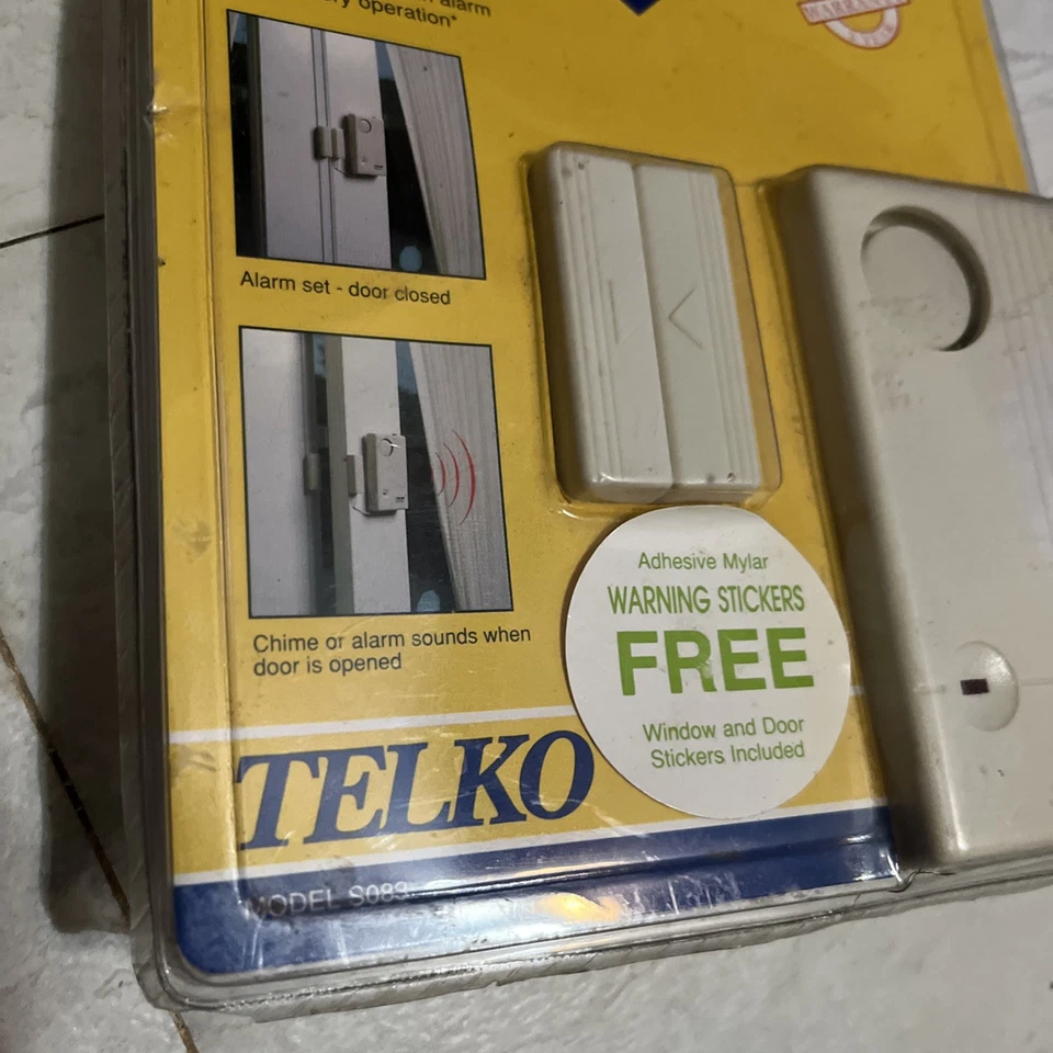Vintage TechKo S083 Home Security Door Window Entry 120db Alarm Chime ~ New - Image 2 of 4