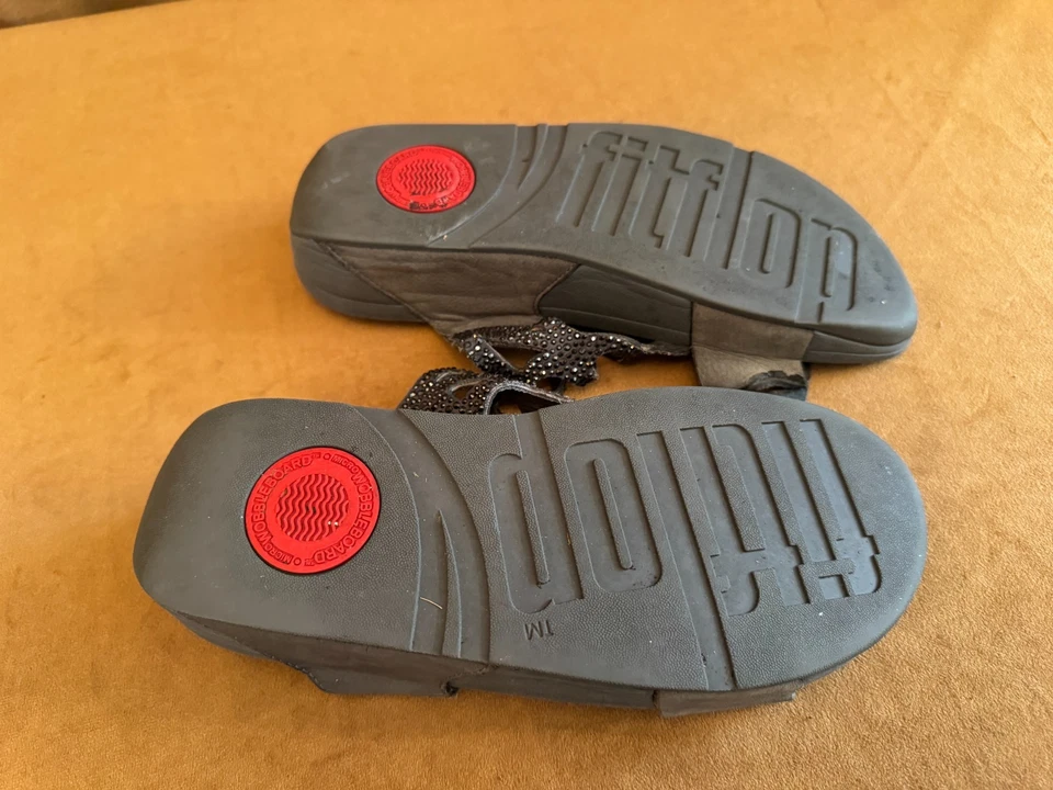 Sandalias para mujer Fitflop Bumble Crystal grises H70-001 brillantes Foto 3 de 4