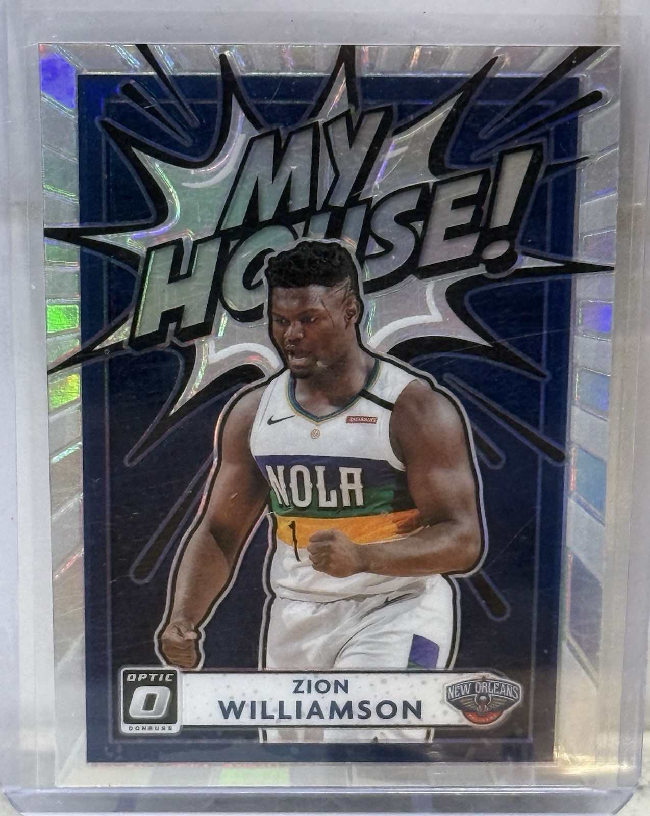 2020-2021 Donruss Optic Zion Williamson Holo My House! Silver Prizm #18 Pelicans