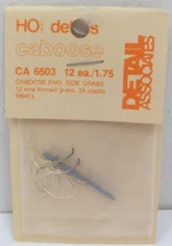 Detail Associates 6503 HO Caboose Ends & Sides Grab Irons  (Pack of 12)