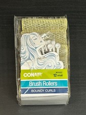 New Conair Brush Rollers Pins Bouncy Curls 12 Small Yellow 615022