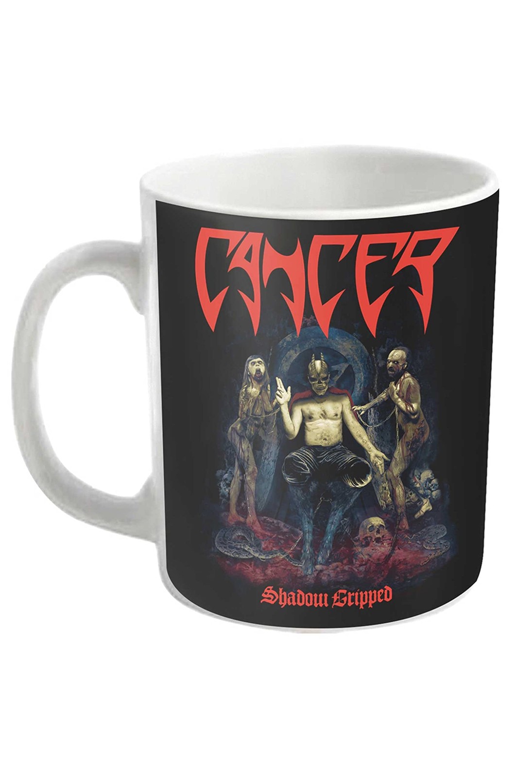 Cancer Mug Shadow Gripped Band Logo Official White Boxed One Size 1990₽