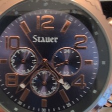 Stauer Mens Chronograph Analog Watch Blue Dia...