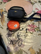 Vintage Sony Walkman CD Player D-E350 ESP MAX-R/RWw Case Logic Case Red Tested