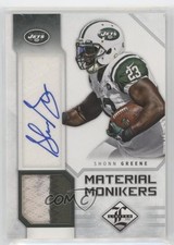 2012 Limited Material Monikers Prime 1/5 Shonn Greene #42 Auto 4at