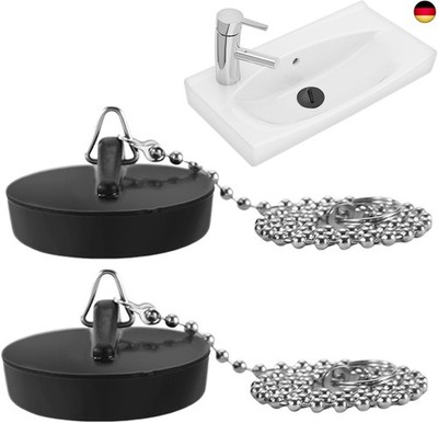 Abflussstopfen,2 Stück Stöpsel für Spülbecken,Ø 40-45mm Stöpsel Badew