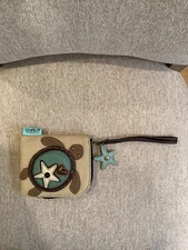 Chala Handbags Wallet Wristband Turtle Starfish Seashell 6" x 5"