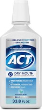 ACT Dry Mouth Anticavity Zero Alcohol Fluoride Mouthwash, 33.8 fl. oz.
