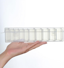 11 Clear Bead Organizers, 1 Craft Organizer with Hinged Lid. Ideal for Storing D