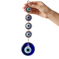 Turkish Blue Glass Evil Eye Hanging Nazar Battu Feng Shui Vastu Good Luck Decor