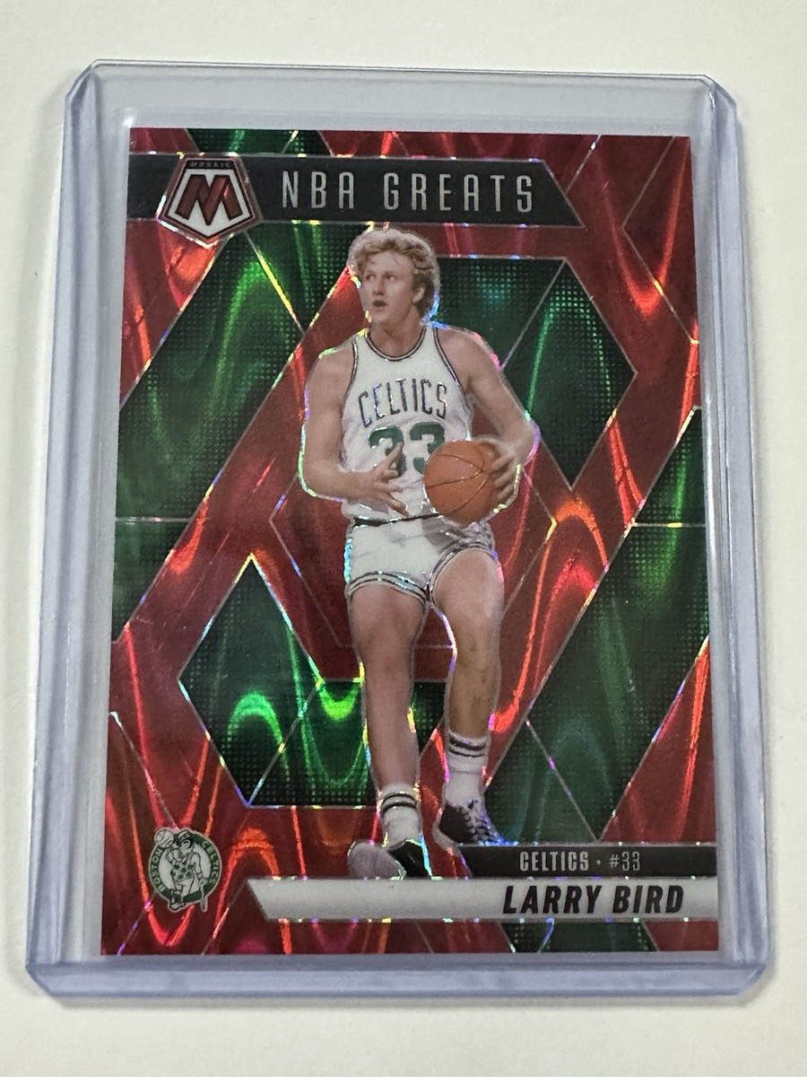 2024-25 Mosaic Larry Bird NBA Greats #299 Red Seismic Prizm 044
