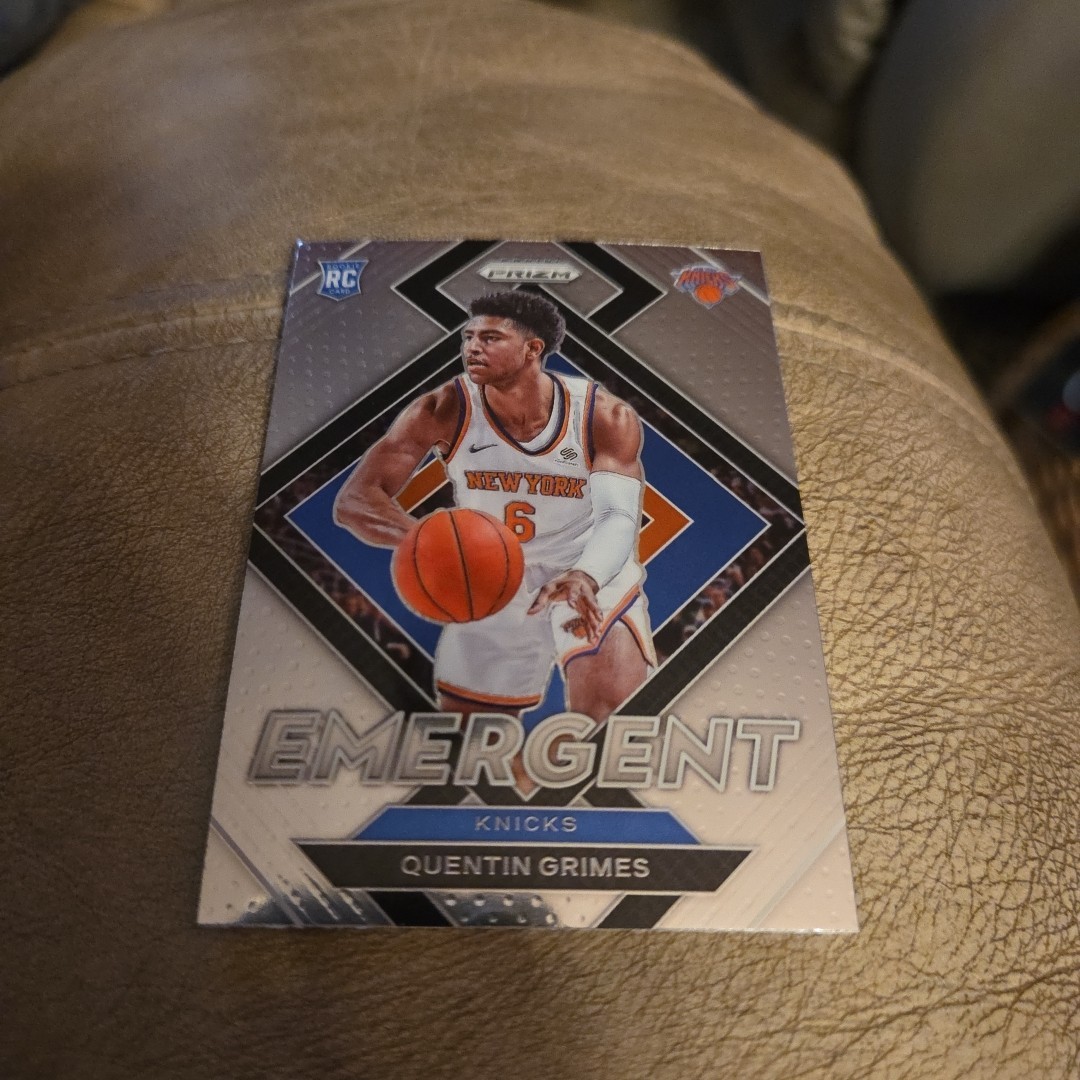 2021-22 Panini Prizm #19 Quentin Grimes Emergent New York Knicks Rookie