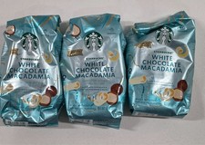 3 bags Starbucks WHITE CHOCOLATE MACADAMIA Ground Coffee 11oz EXP 06/2026