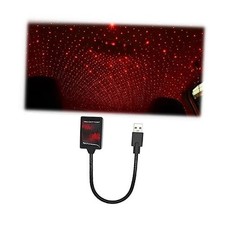 Car Roof Star Night Light, Portable USB Flexible Interior Lamp, Auto Red