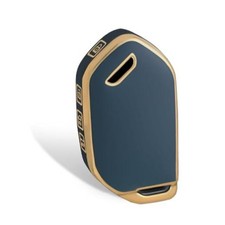 5-Button Key Fob Cover Case Compatible with Kia Gray  For-5 Buttons Gold-Gray