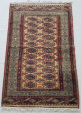 Vintage Hand Made Traditional Rug Oriental Wool Multicolor Carpet 149x200 cm
