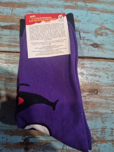 McDonald's Canada 2025 McHappy Day Grimace Socks Single Pair - Picture 2 of 3
