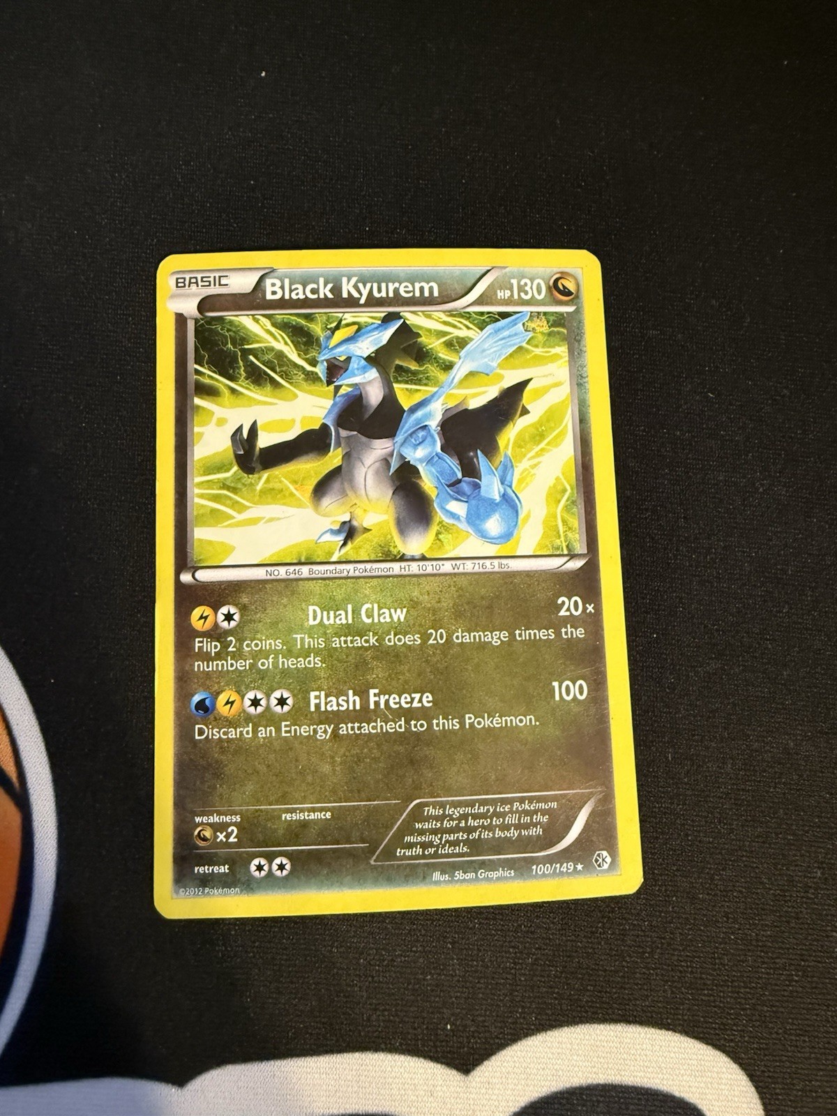 Pokémon TCG Black Kyurem Boundaries Crossed 100/149 Excl Cracked Ice Holo MP