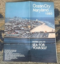 Ocean City Maryland 1980 Travel Guide Map Souvenir Booklet "Sea For Yourself"