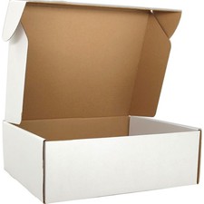 White 10x8x3 Corrugated Cardboard Shipping Boxes 25-Pack Set Shipping Box