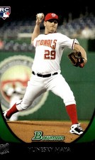 Yunesky Maya 2011 Bowman #200 Nationals MLB READ FREE SHIPPING AutographDen
