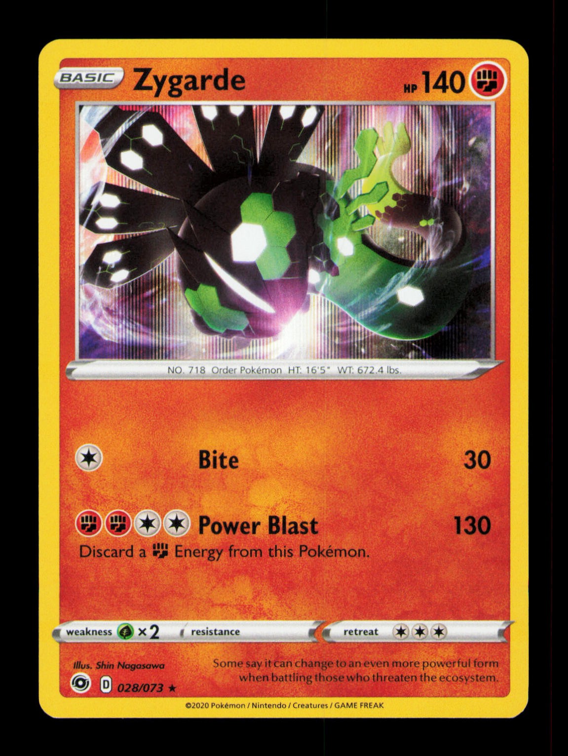 Zygarde Holo Holo Rare Champion's Path 28/73 NM