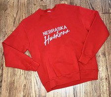 VTG 90s Nebraska Cornhuskers Embroidered Crewneck Sweatshirt, Medium