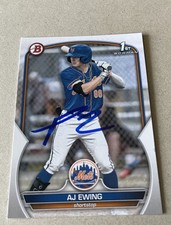 AJ Ewing Auto Signed 2023 Bowman Draft #BD-152 New York Mets Autograph IP 
