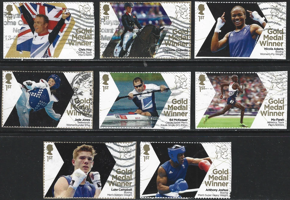 Ganadores de medalla de oro británica Sg 3342/3370 2012 en los Juegos Olímpicos de Londres buen usado Foto 2 de 2