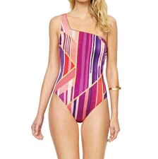 Gottex One Shoulder One Piece Swimsuit Size 12