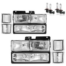 Headlights With Bulbs For 1994-1998 Chevy C10 Pickup Truck Ck 1500 2500 3500... Headlights With Bulbs For 1994-1998 Chevy C10 Pickup Truck Ck 1500 2500 3500...