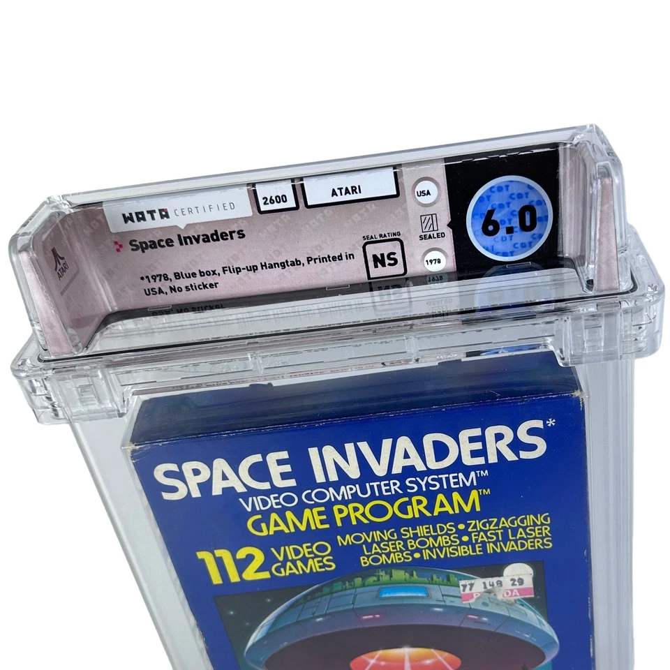 Atari 2600 Space Invaders WATA 6.0 Rare Blue Box/Label CX2632 Graded Glue Sealed - Image 3 of 4
