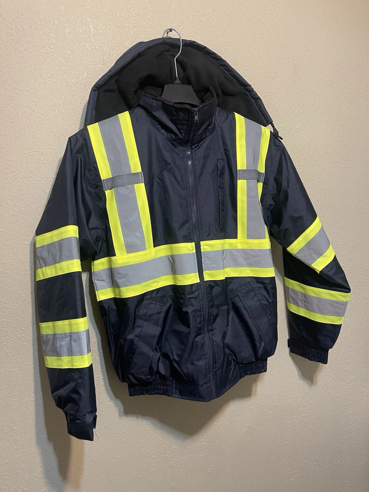 Riot Empire High Visibility Jacket 300yds Removable Hood Work Safety SZ L NEW - product detail image 3