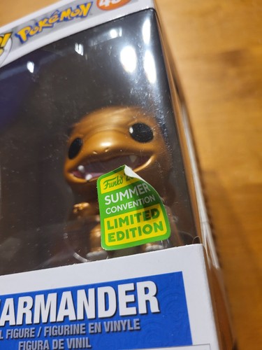 Funko Pop Games Pokemon Charmander Metallic #455 SDCC 2022 SUMMER READ - Picture 7 of 7