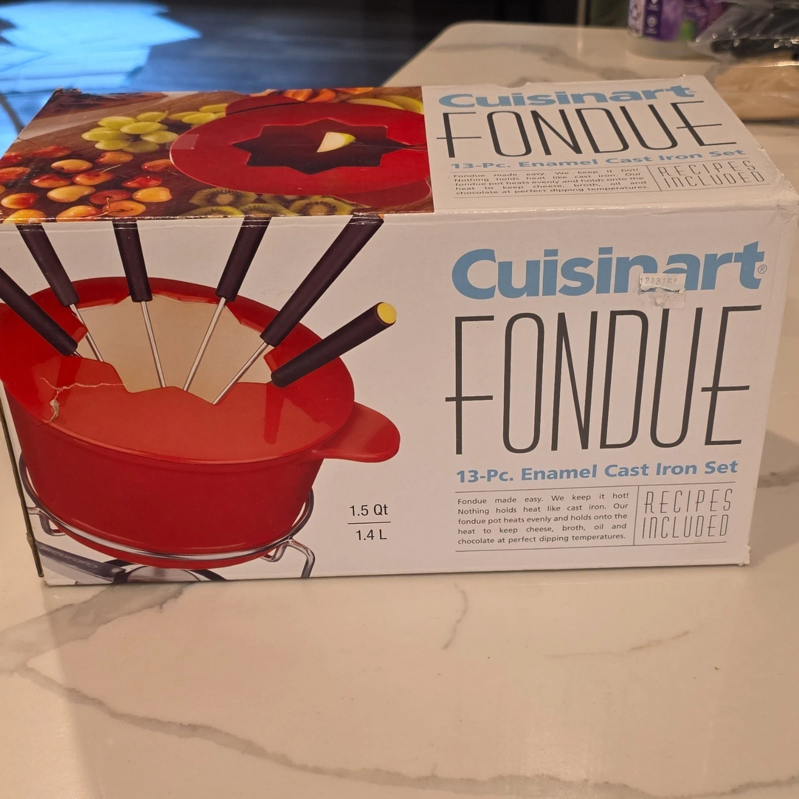 Cuisinart 13-Piece Enamel Cast Iron Fondue Set Red FP-115R
Opens in a new window or tab