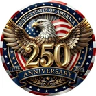 Vintage USA 250th Anniversary Eagle Metal Sign 1776 2026 4th July Porch Decor